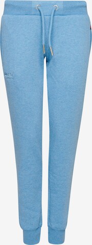Effilé Pantalon Superdry en bleu : devant