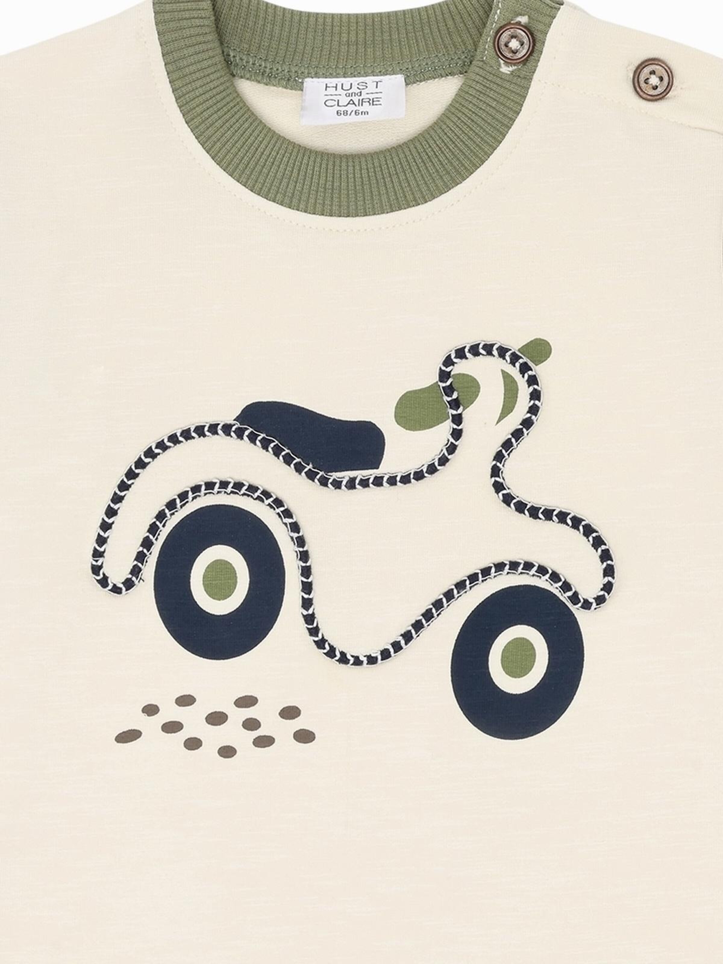 Hust & Claire Sweatshirt 'Sofus Scooter' in Green