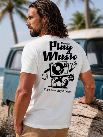 Neverless Shirt 'play music' in White