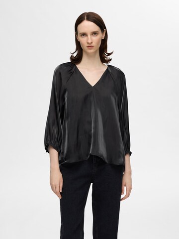 Chemisier 'SLFArina' SELECTED FEMME en noir : devant