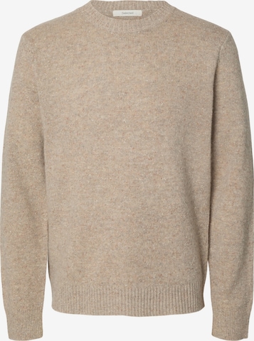 SELECTED HOMME Pulóver 'Neli' - bézs: elől