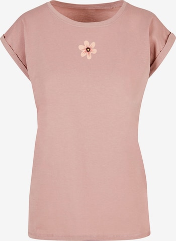 Merchcode T-Shirt 'Spring - Grow through' in Pink: predná strana