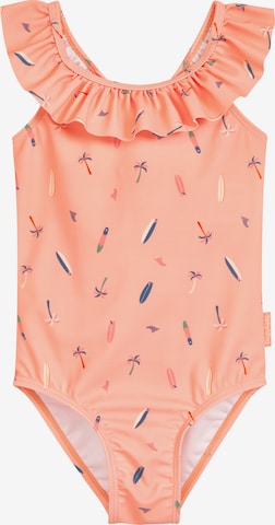 Maillot de bain 'Surfbrett Palme' PLAYSHOES en rose : devant