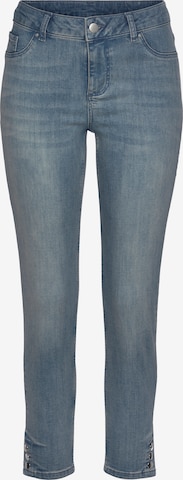 Coupe slim Jeggings LASCANA en bleu : devant