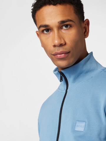 BOSS Sweat jacket 'Zestart' in Blue