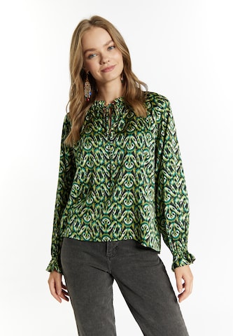 IZIA Blouse in Green: front