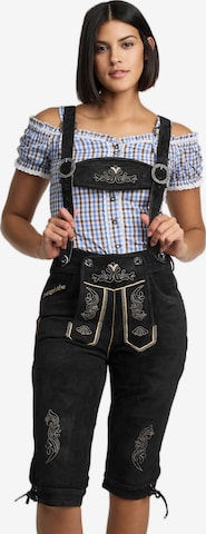Steigenhöfer Regular Traditional Pants 'Clara' in Black: front