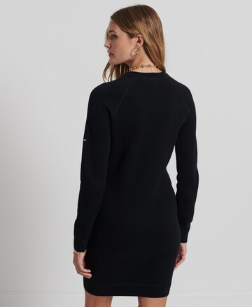 Superdry Knitted dress 'Essential' in Black