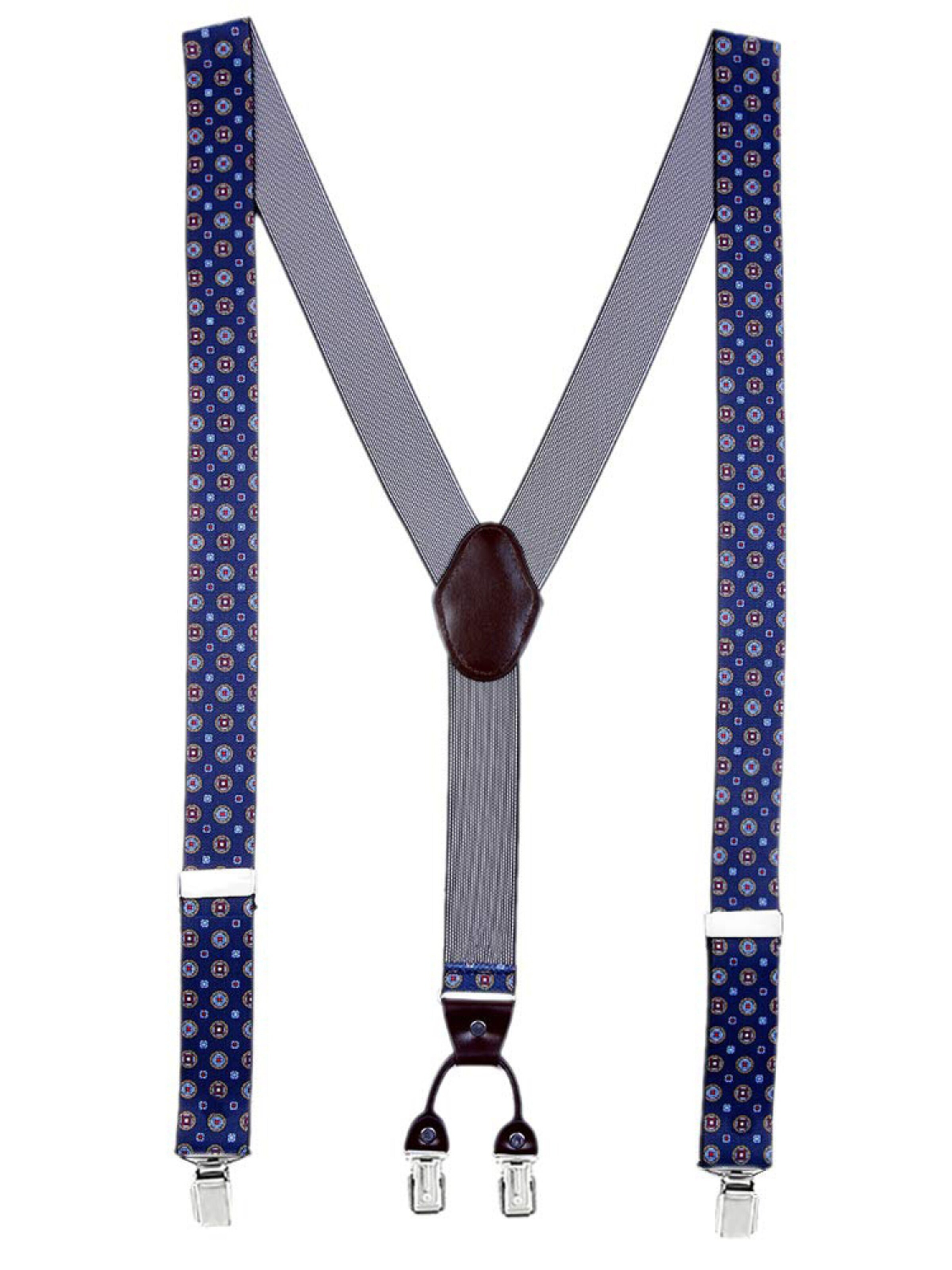 DonDon Suspenders in Blue: front