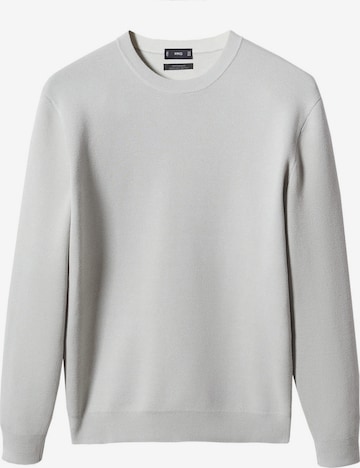 MANGO MAN Sweater 'Luxus' in Grey: front