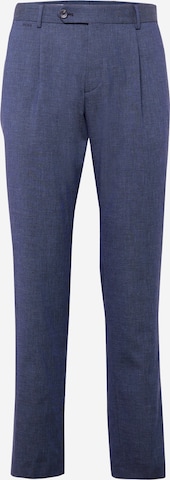 BOSS Black Regular Trousers with creases 'Genius' in Blue: front