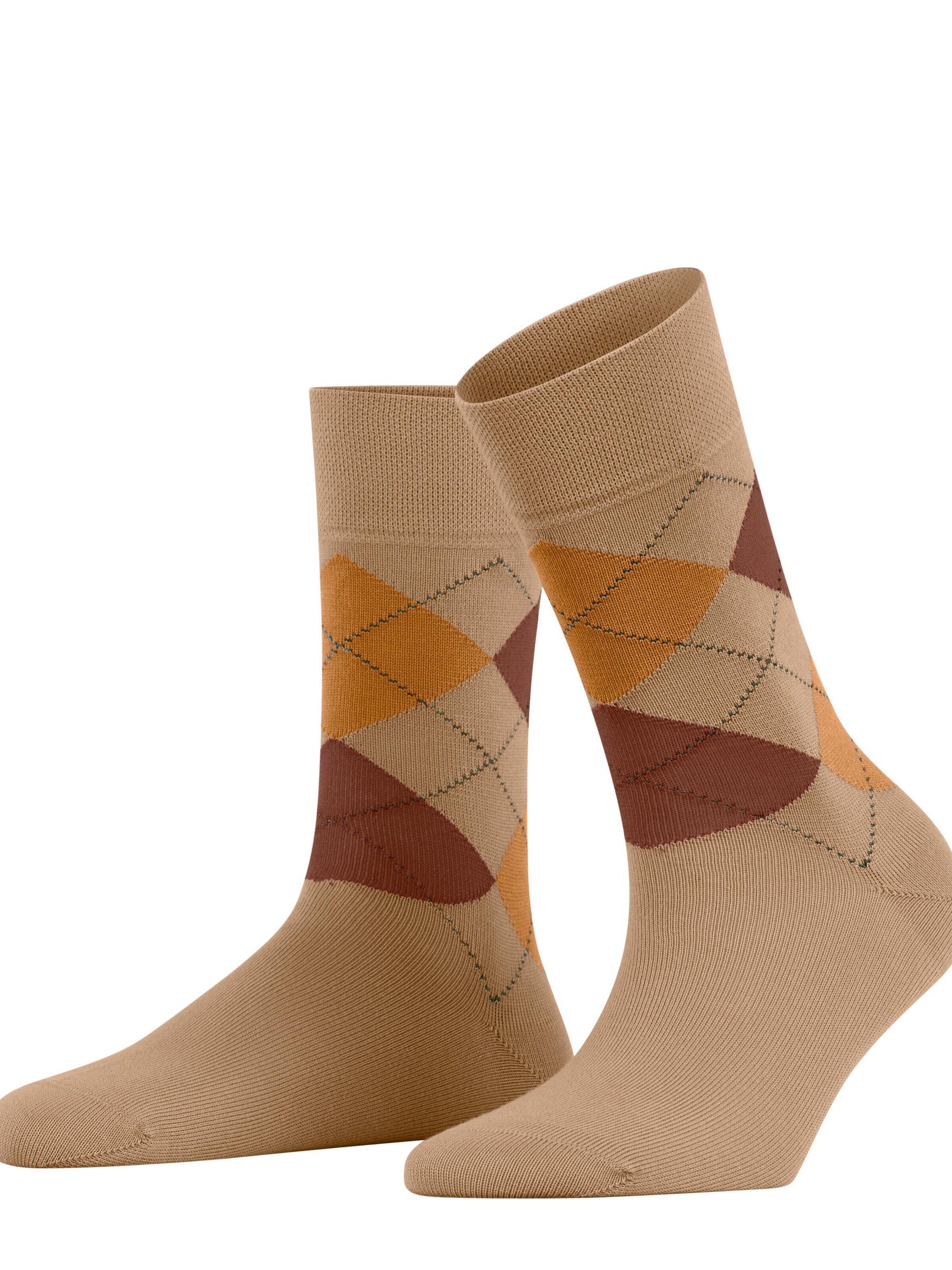 FALKE Socken 'Sensitive Argyle'‌‌‌‌‌ in Gelb: Vorderseite