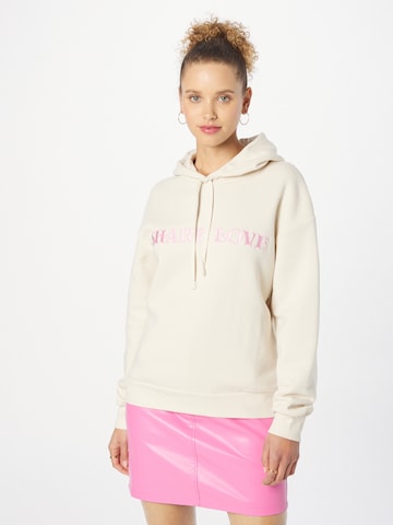 Sweat-shirt Monki en blanc : devant