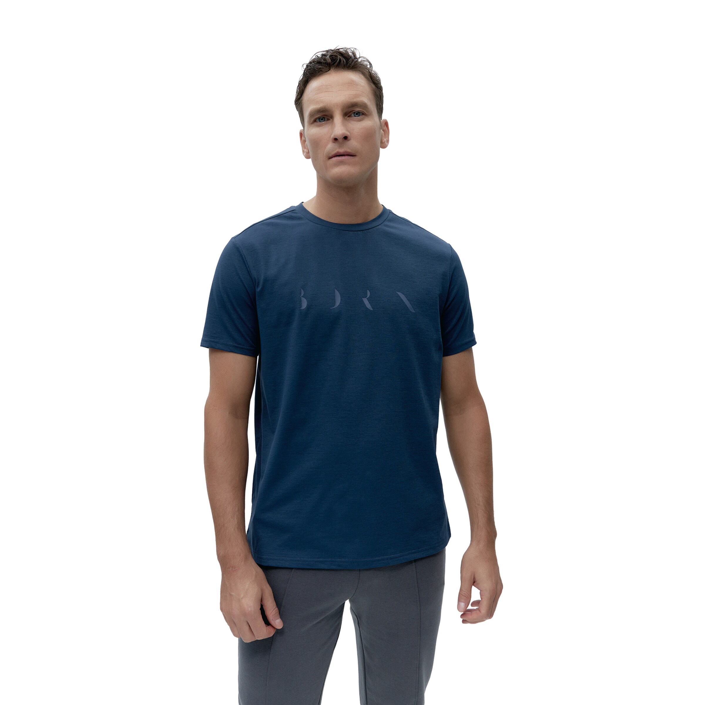 Born Living Yoga Shirt 'Cott_Free' in Blauw: voorkant