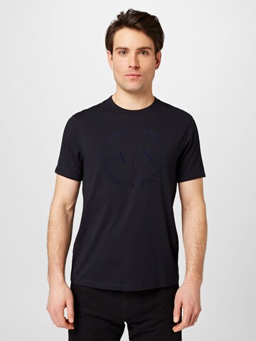 T-Shirt ARMANI EXCHANGE en bleu : devant