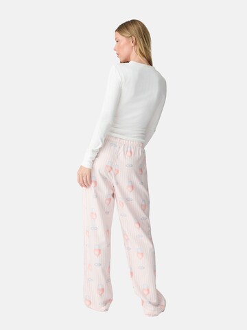 PJ Salvage Pyjamabroek ' Flannels ' in Roze
