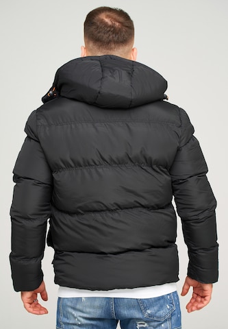 behype Winter Jacket 'BHCOLOS' in Black