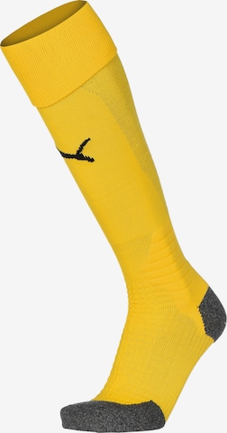 PUMA Soccer Socks 'Team Liga' in Yellow: front