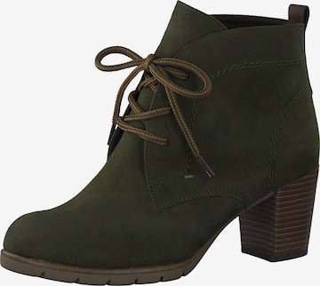 MARCO TOZZI Lace-up bootie in Green: front