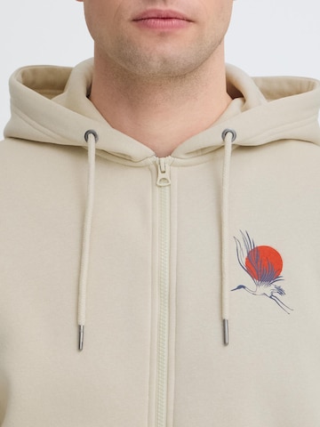 BLEND - Sudadera con cremallera ' BHJapa Backprint ' en beige