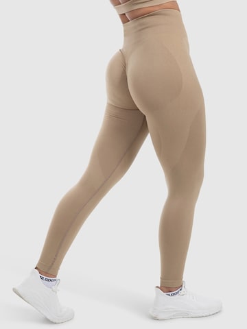 Coupe slim Leggings Smilodox en marron