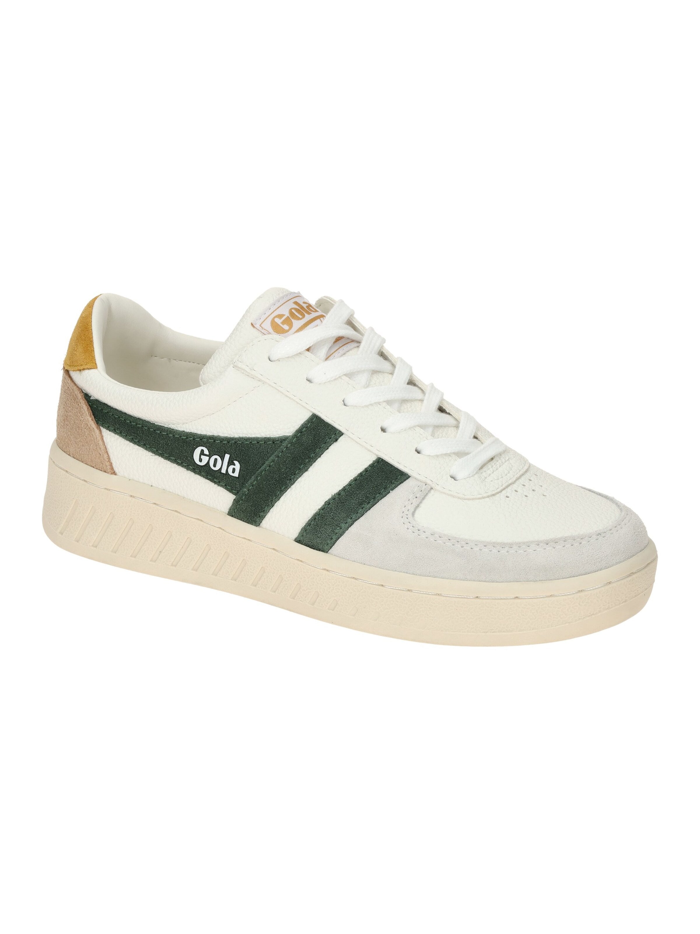 Gola Sneakers 'Gola Grandslam Trident Schuhe Sneakers weiß dunkelgrün CLA415' in White: front