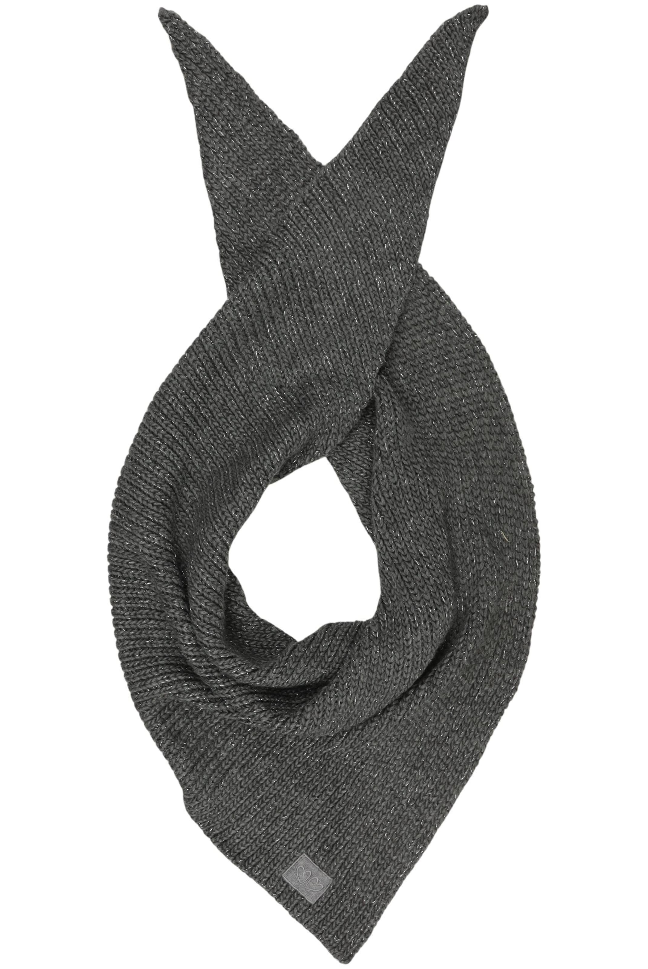 Zwillingsherz Schal oder Tuch One Size in Grau: Vorderseite