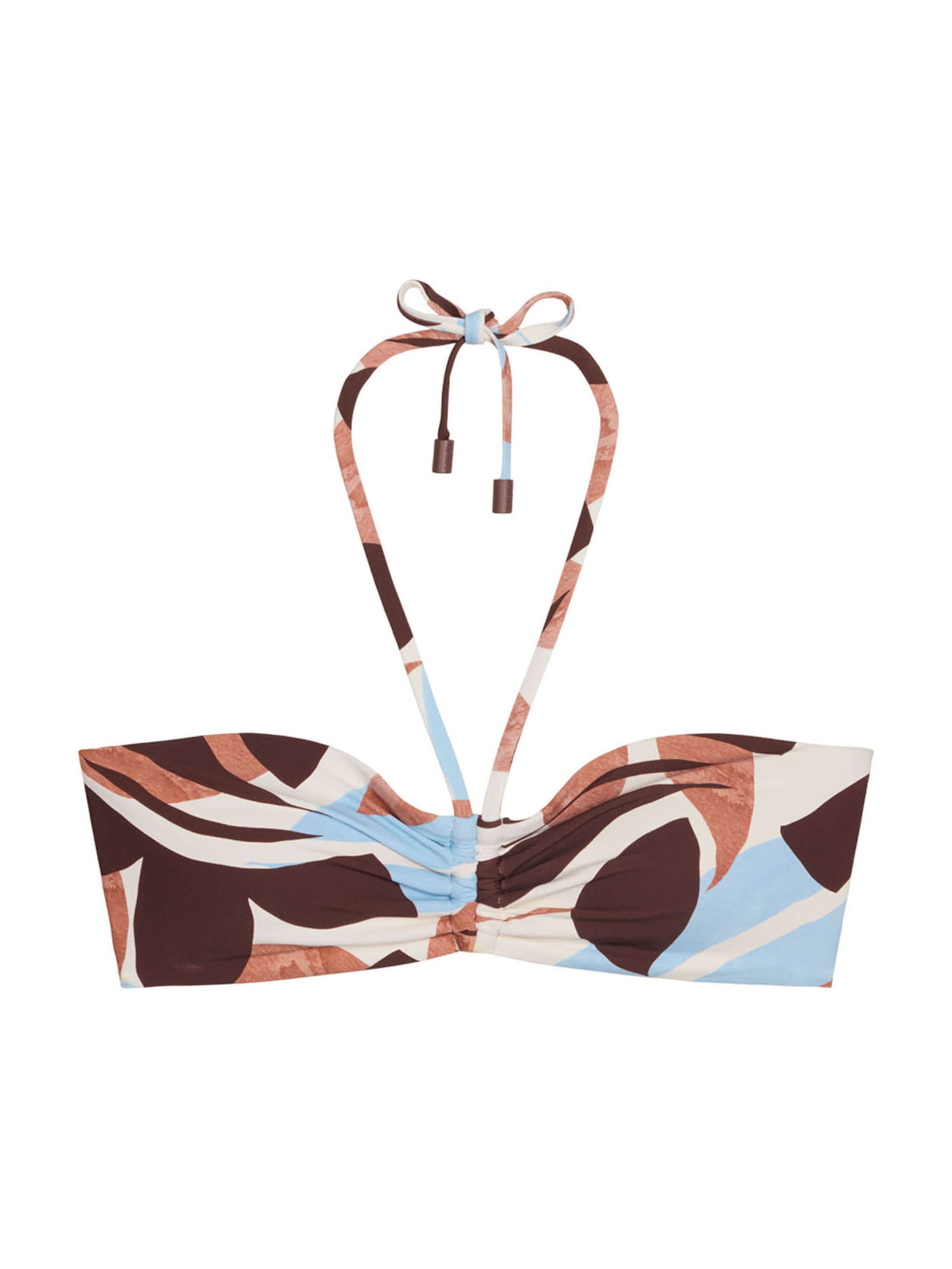 Bandeau Hauts de bikini ' Breezy Leaf ' Marc O'Polo en beige : devant