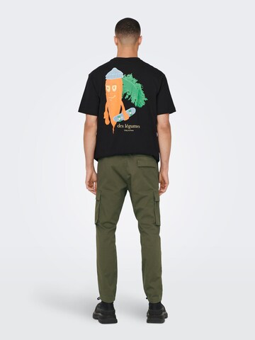 Only & Sons Regularen Kargo hlače 'Linus' | zelena barva