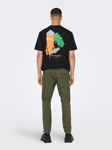 Regular Pantalon cargo 'Linus' Only & Sons en vert