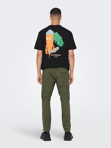 Only & Sons Regular Cargo trousers 'Linus' in Green