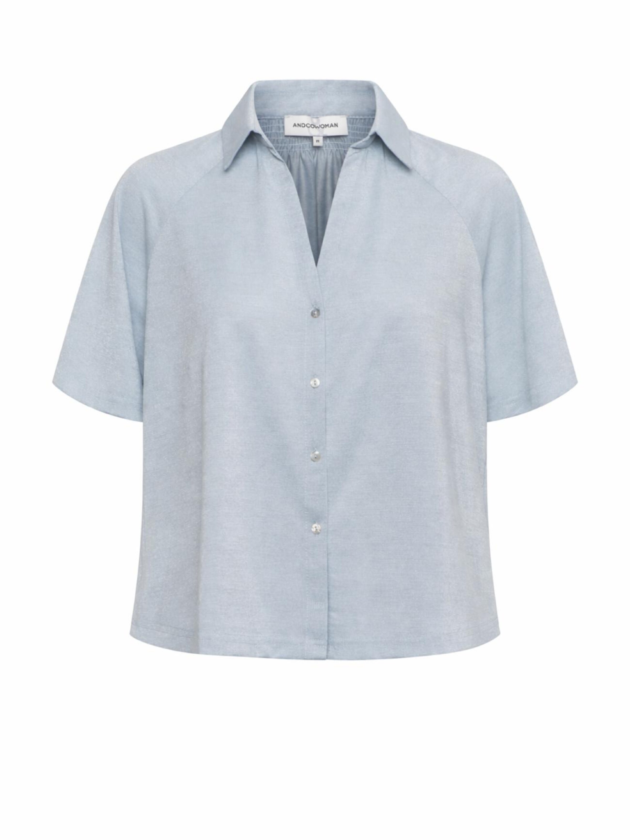 &co woman Blouse '&Co woman Vanity blauw' in Blue: front