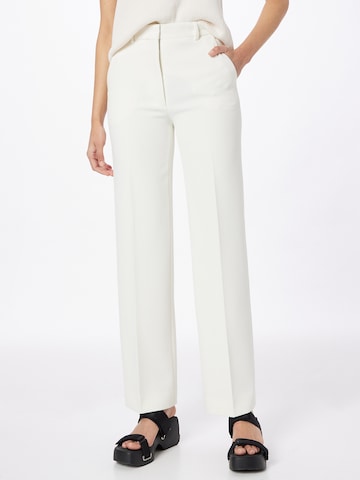 The Kooples Regular Trousers with creases in Beige: front