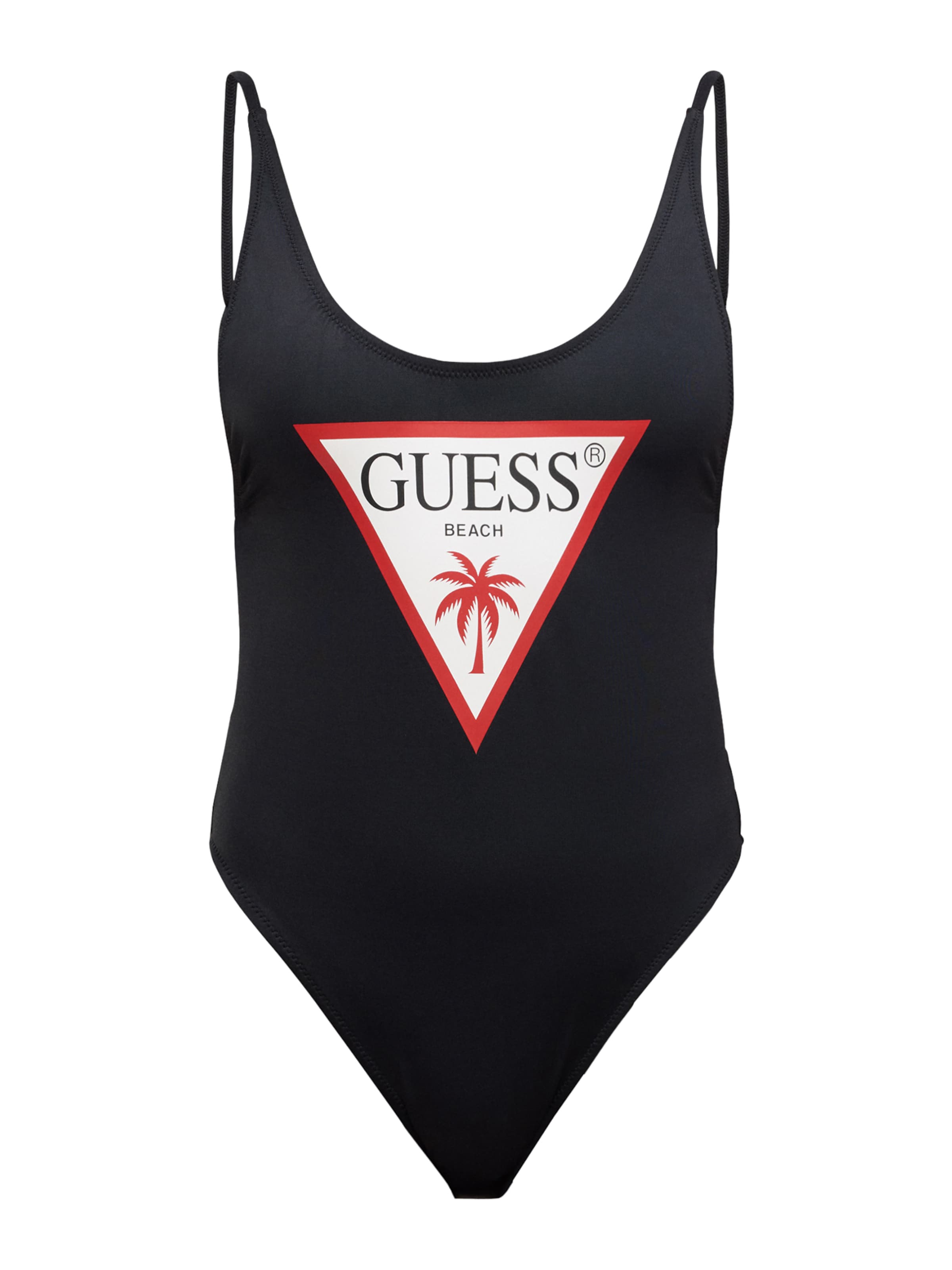 GUESS - Bustier Traje de baño 'VIOLET' en negro: frente