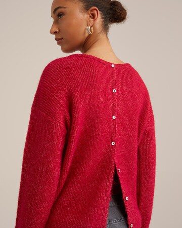 WE Fashion Knit cardigan in Red