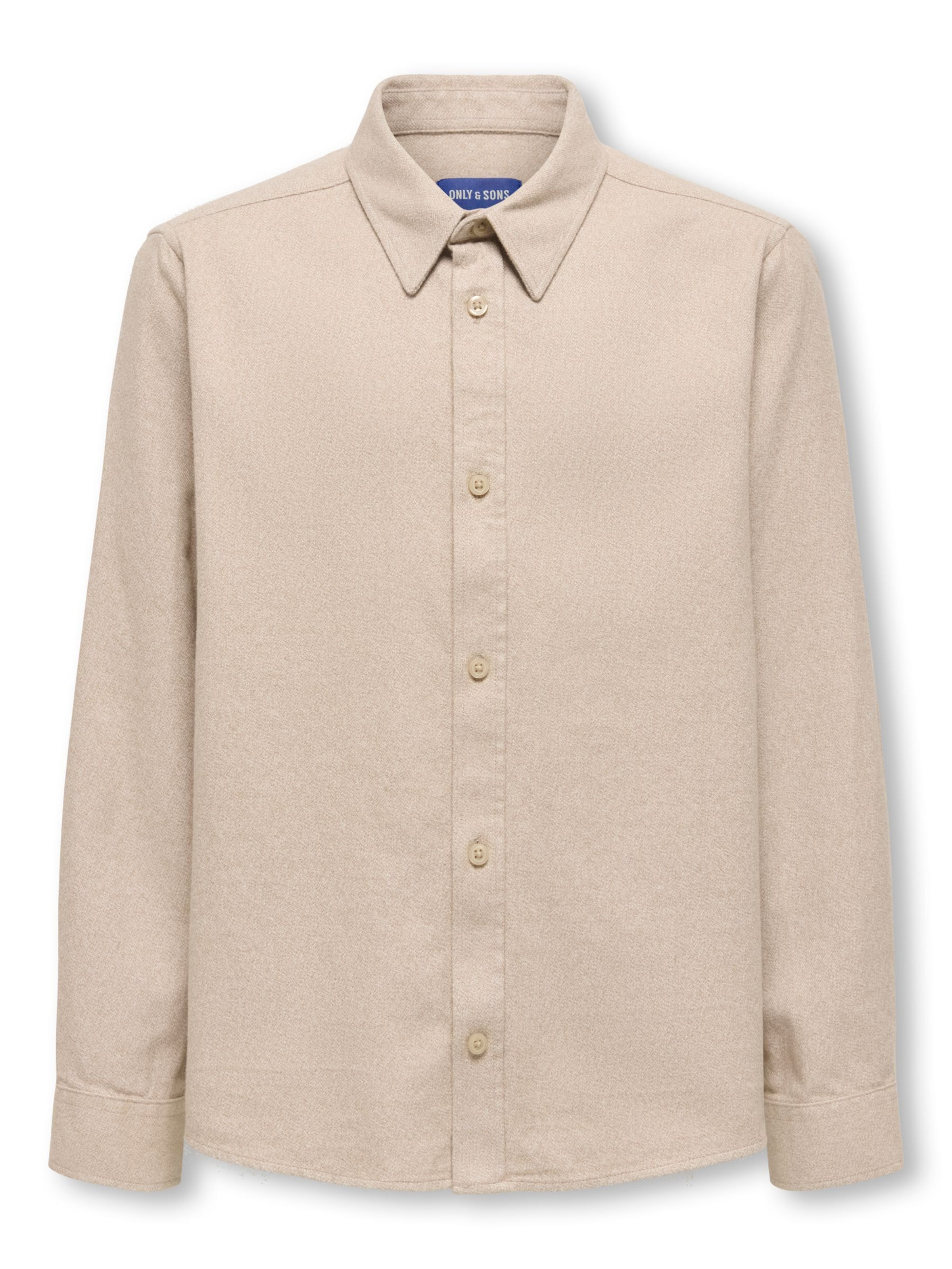 Only & Sons Junior - Ajuste regular Camisa en beige: frente