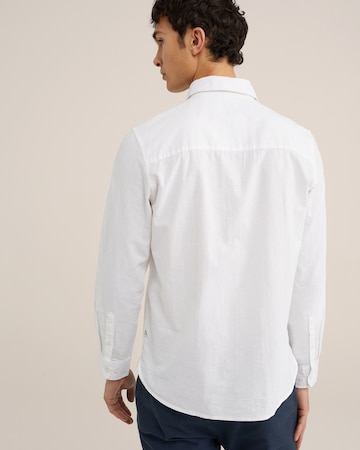 WE Fashion Slim fit Button Up Shirt in White