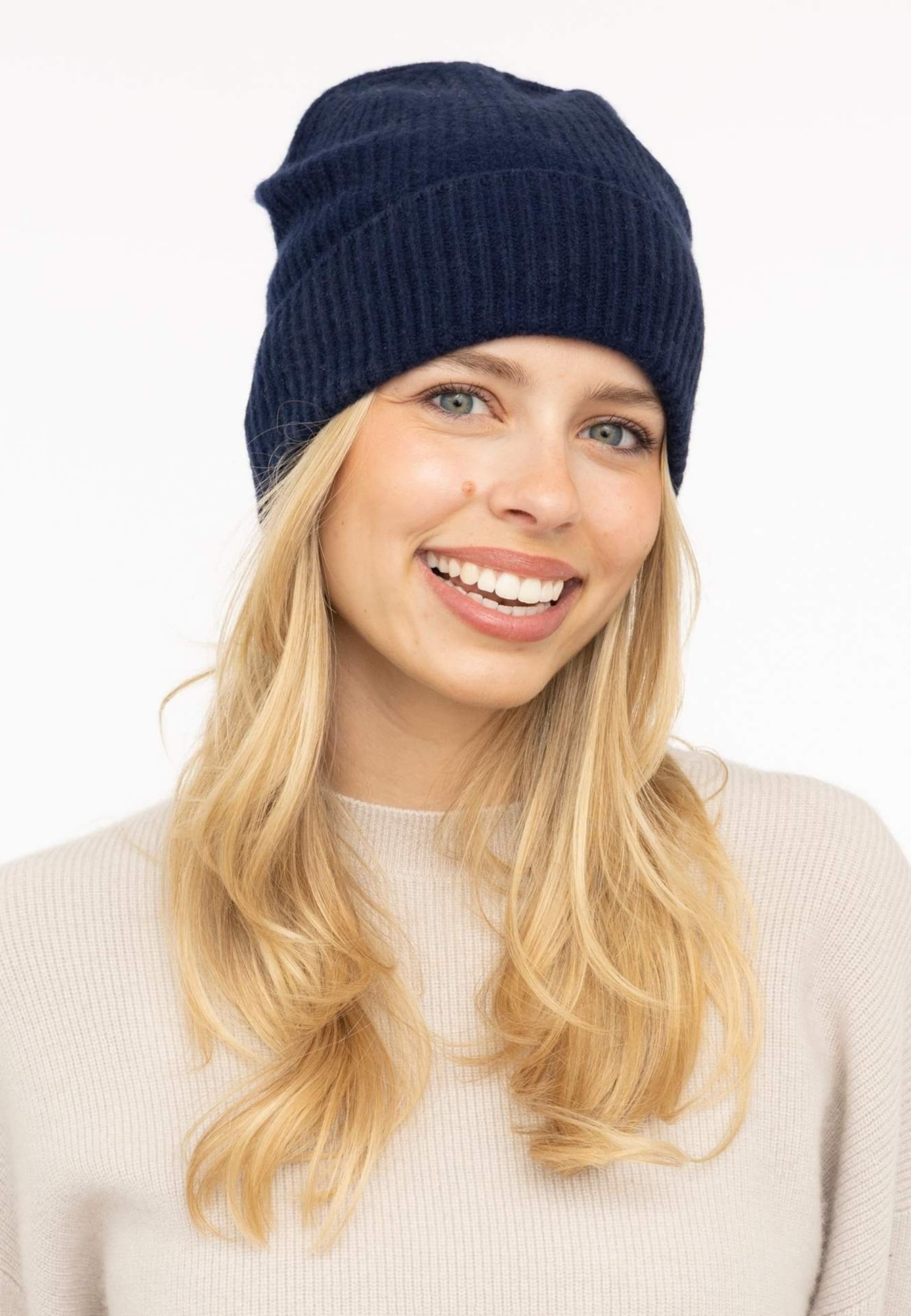 Zwillingsherz Muts in Blauw: voorkant