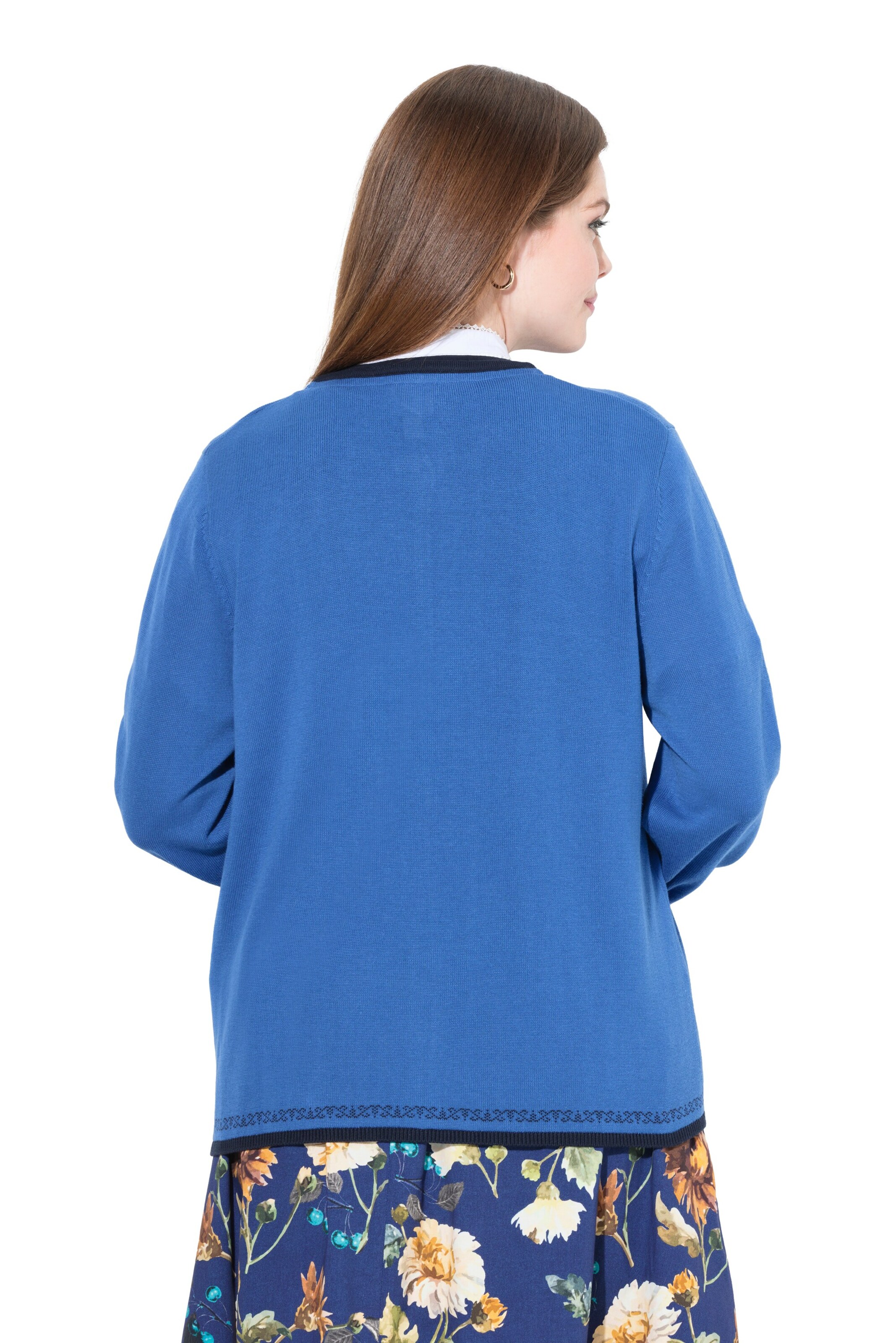 Ulla Popken Gebreid vest in Blauw