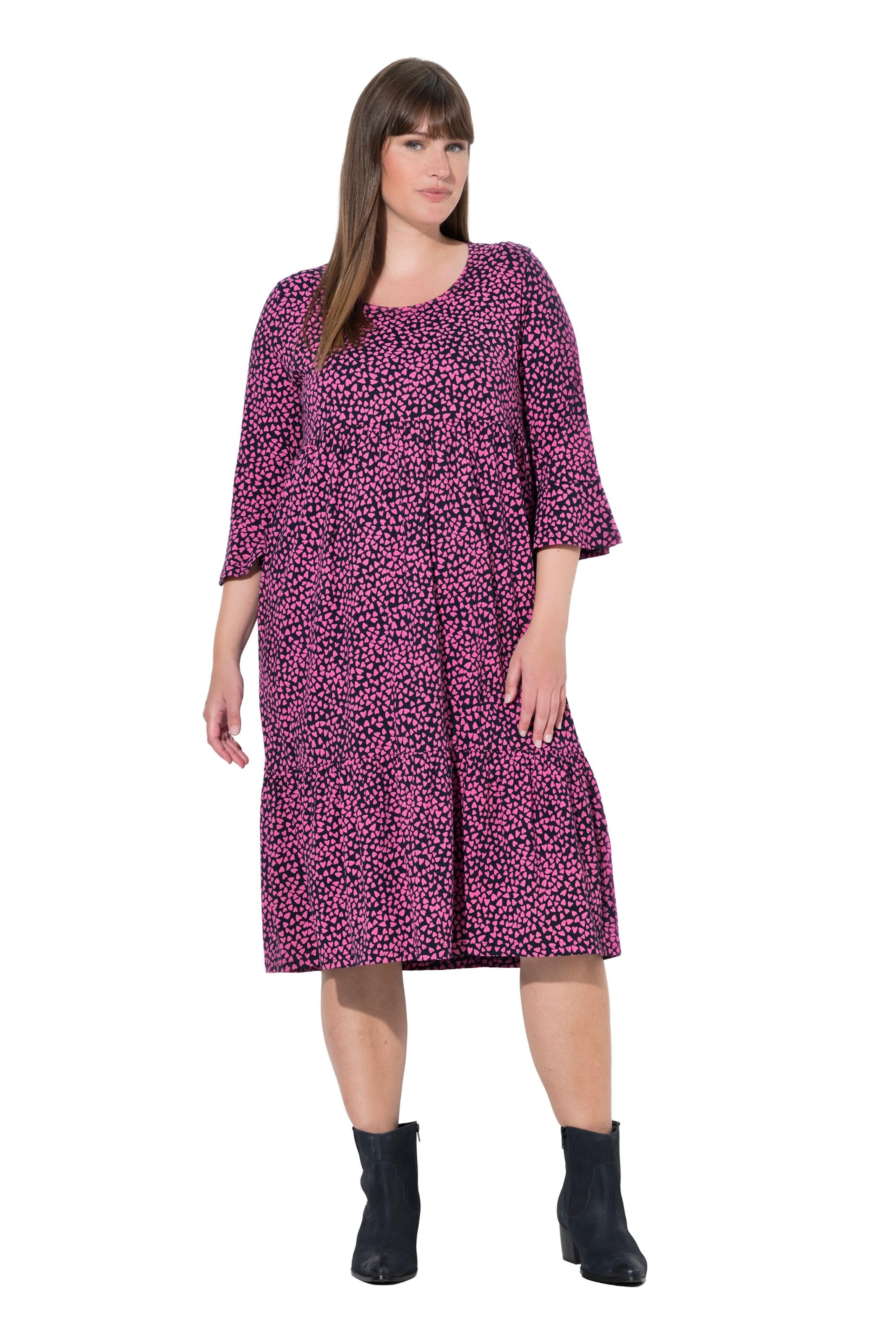 Ulla Popken Jurk in Roze: voorkant