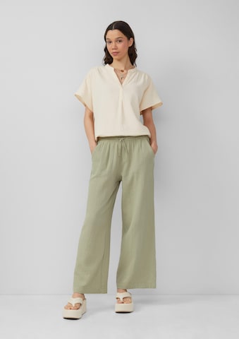 Wide leg Pantaloni di QS in verde