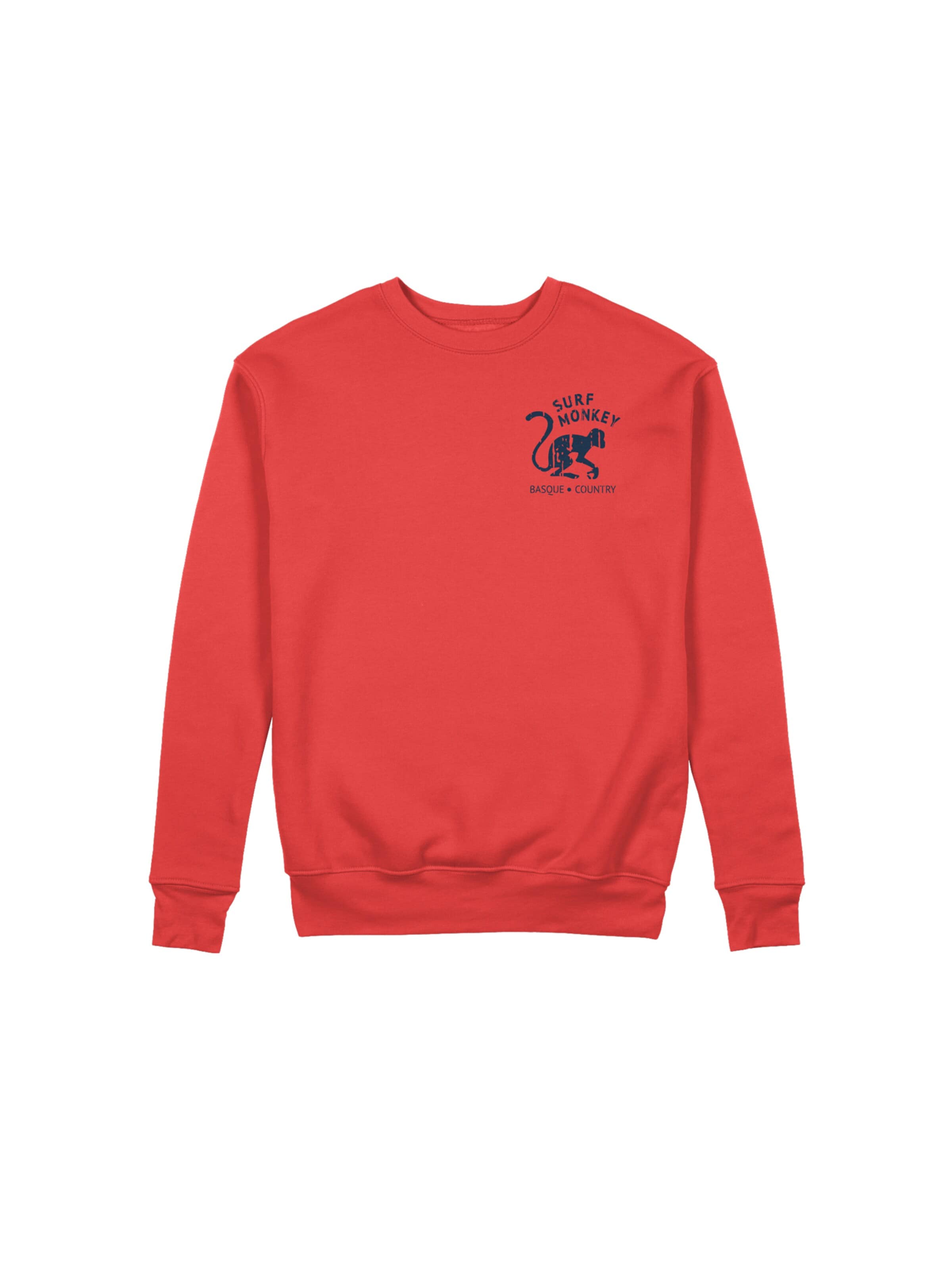Surf Monkey - Sudadera 'Rette das Ozean' en rojo