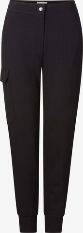 Effilé Pantalon cargo Rich & Royal en noir : devant