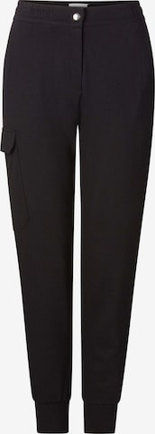 Rich & Royal Tapered Cargo trousers in Black: front