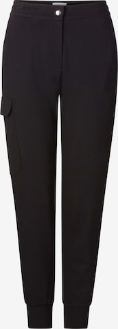 Effilé Pantalon cargo Rich & Royal en noir : devant