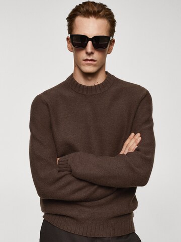 MANGO MAN Sweater 'Loto' in Brown