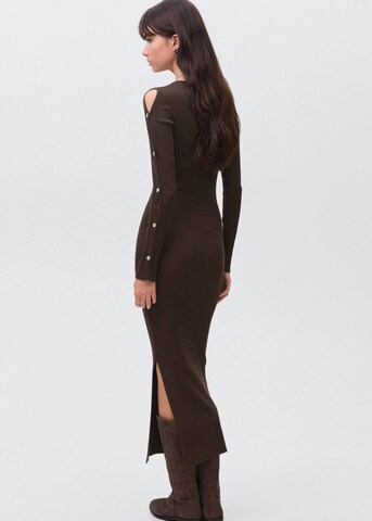 MANGO TEEN Knitted dress in Brown