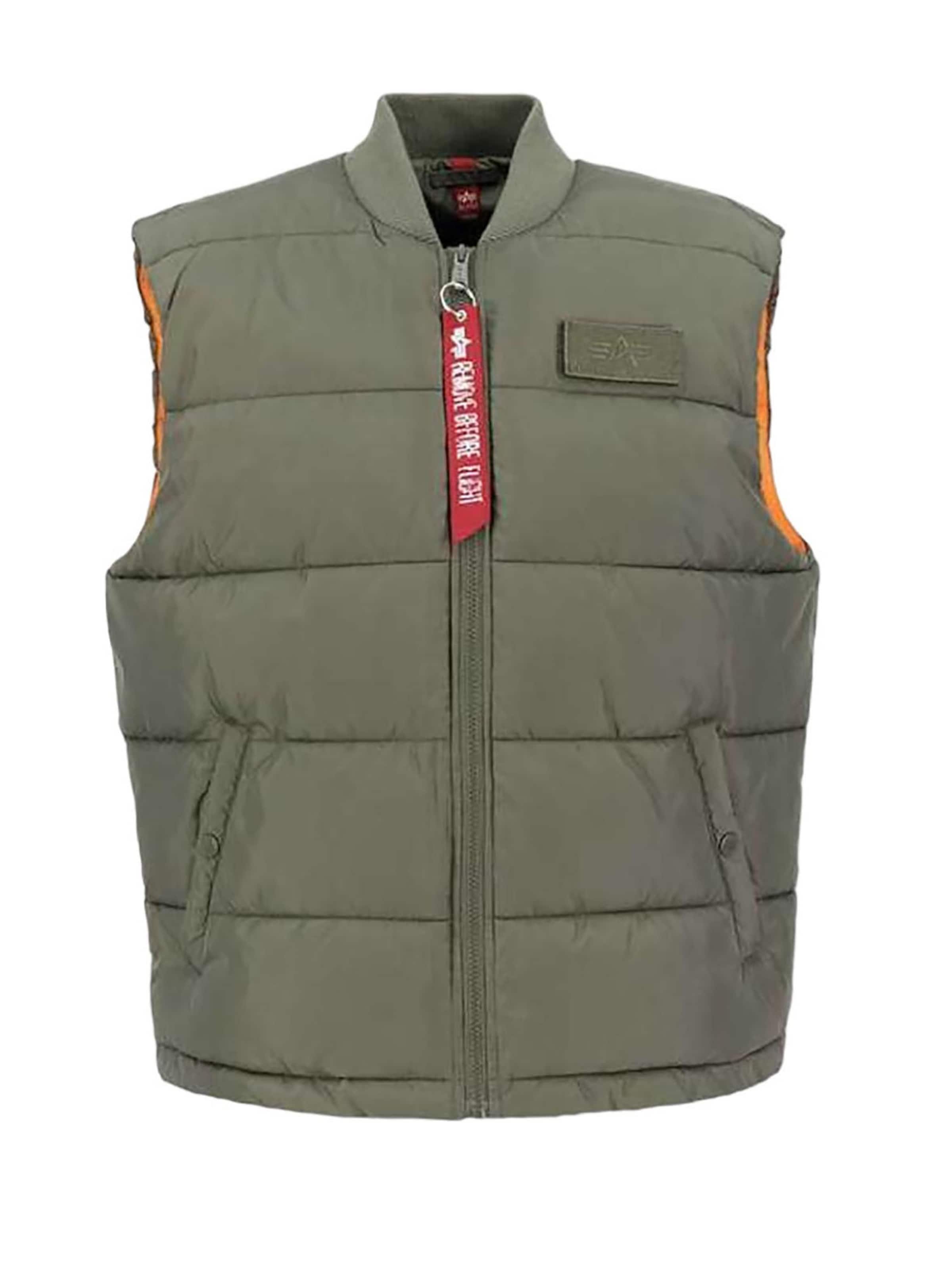 ALPHA INDUSTRIES Weste 'Puffer'‌‌‌‌‌ in grün, Produktansicht