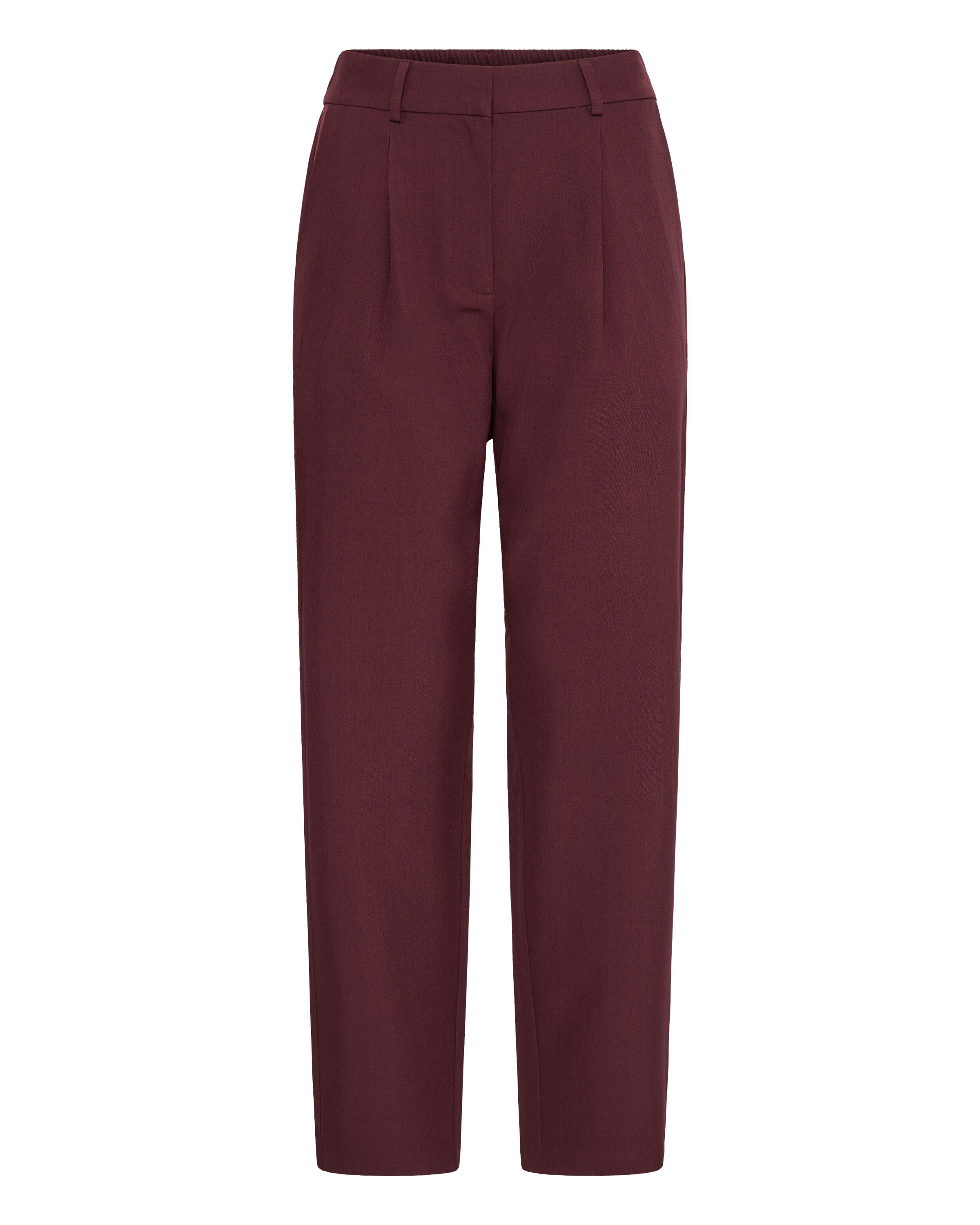 ICHI Pleat-front trousers 'IHFava' in Red: front