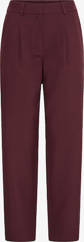 ICHI Pleat-front trousers 'IHFava' in Red: front